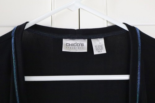 CHICO'S Travelers $99 Slinky Stretch Stitch Jacket Top Size 3 US XL / 16 / 18 - Picture 6 of 6