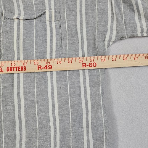 Lucky Brand Shirt Womens XL Striped Classic Long Sleeve Button Up Casual Linen - Picture 5 of 9