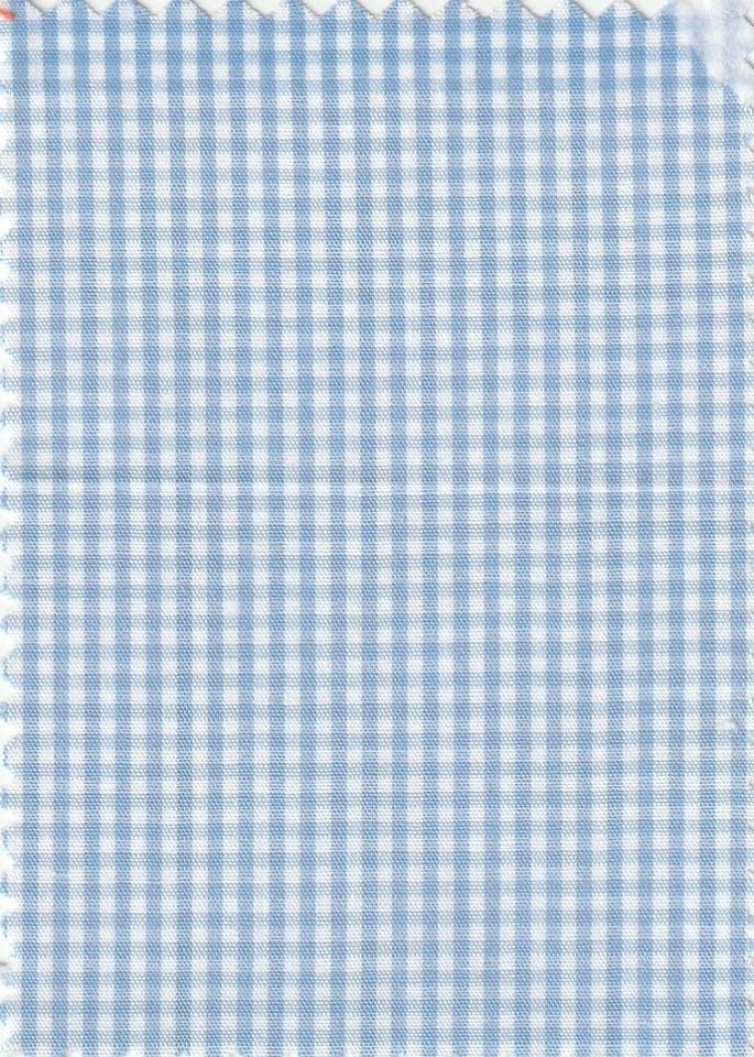 Camisas a cuadros azules para hombre cuello recortado manga larga 100 % algodón Foto 2 de 4