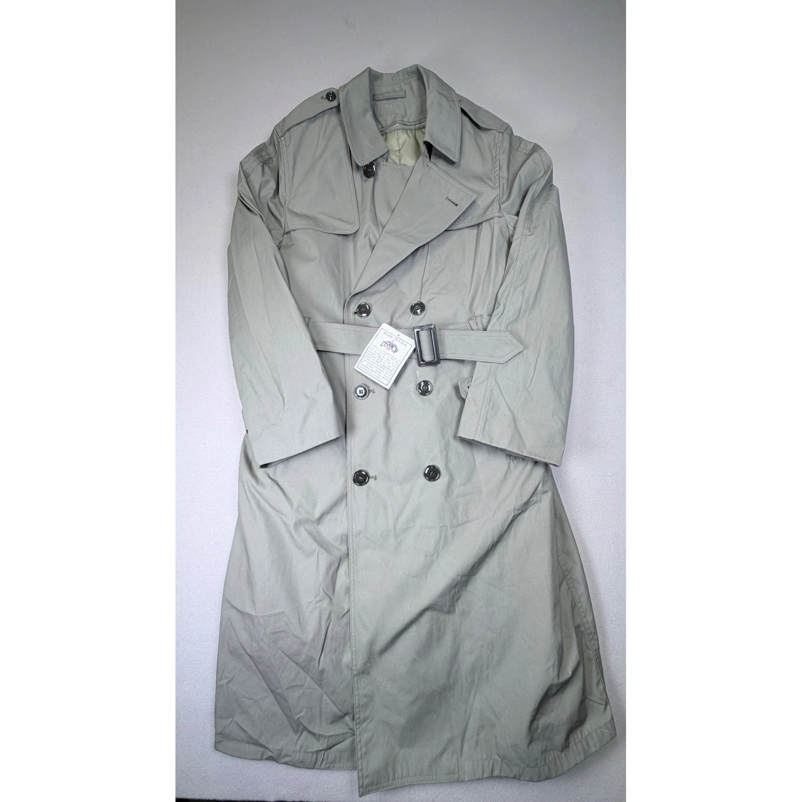 DSCP Trench Coat Men L Gray NEW All Weather Marine Coat Valor Collection image 1
