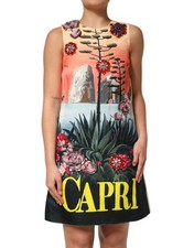 Dolce & Gabbana Multicolor Crystal Embellished A-line Mini Women's Dress