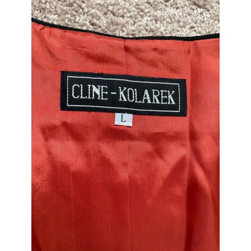 Traje Falda Vintage Cline Kolarek Para Mujer Mediana Cuentas Boho Flecos Carrera Retro - Imagen 12 de 16