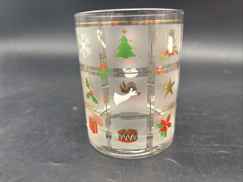 Vidrio navideño vintage Culver popurrí vidrio navideño vidrio único detalles con adornos dorados - Imagen 2 de 14