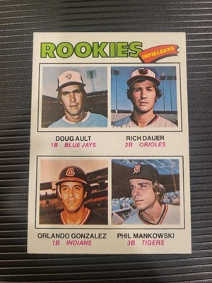 1977 Topps #477 Rookie Infielders Ault/Dauer/Gonzalez/Mankowski