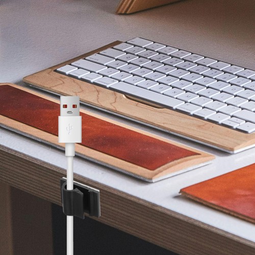 2 Pack Clamp Line Card Desk Wire Management Self-adhesive Cord Clips - 第 2/12 張圖片