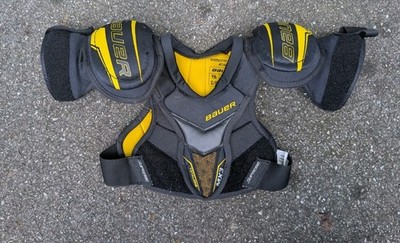 Bauer Supreme MX3 Total One Shoulder Pads Black/Yellow Youth Size Small
