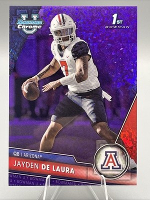 Jayden De Laura 2023 Bowman Chrome U 1st Purple Mini Diamond Refractor #/299