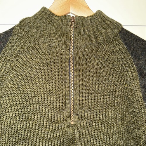 Peregrine Foxton 1/2 Zip Jumper / Sweater, Green, Men’s XL, Wool / Rib Knit - Picture 3 of 10