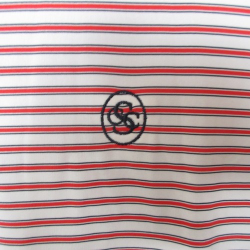 FootJoy Striped Golf Polo Shirt Mens Medium Stretch Performance Red White SC - Picture 3 of 10