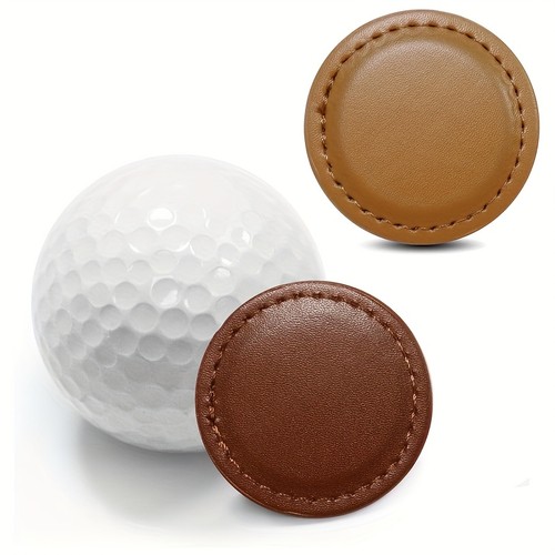 Marcatori per palline da golf in pelle premium con strumento magnetico Divot e clip per cappello - Foto 14 di 16