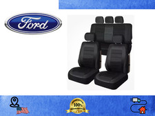 For All Ford Car Seat Covers Front And Rear 5pcs Full Set Eco Leather Black For All Ford Car Seat Covers Front And Rear 5pcs Full Set Eco Leather Black