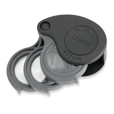 Carson 5x 10x 15x Folding Loupe Magnifier 3 in 1 with Built in Case, 3x