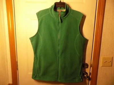 CABELA'S Fleece Vest Women XL/TG Full Zipper Green Nice & Warm