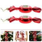 2Pcs Christmas Tree Ornaments Hanging Candy Ornaments Christmas Party Decoration