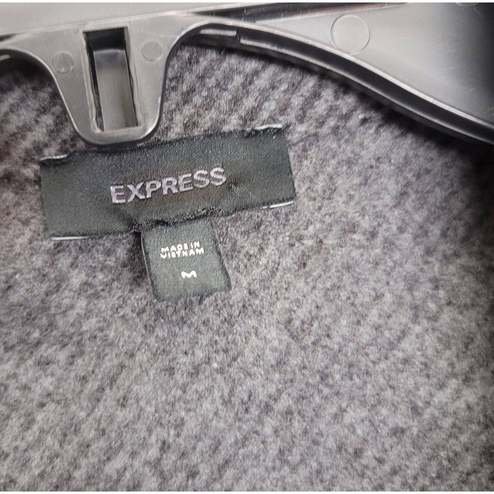 Express Gray Herringbone Shacket Oversized Shirt … - image 10