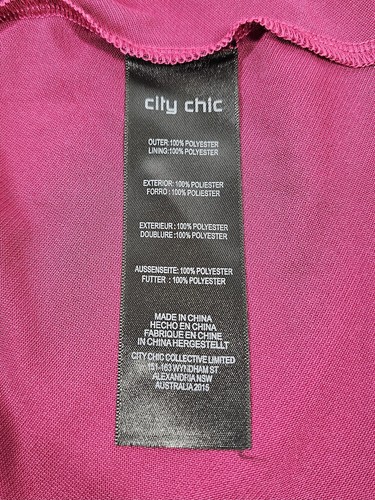 City Chic Surplice Faux Wrap Blouse 2XL Red Flutter Sleeve Career Feminine Party - Picture 4 of 7