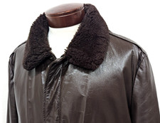 COOPER Leather Flight Bomber Jacket SHERPA COLLAR Vtg USAF USA Mens 46 EUC RARE