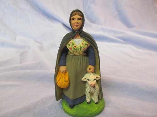MARCEL CARBONEL TERRACOTTA FIGURINE SHEPHERDESS - Picture 1 of 3