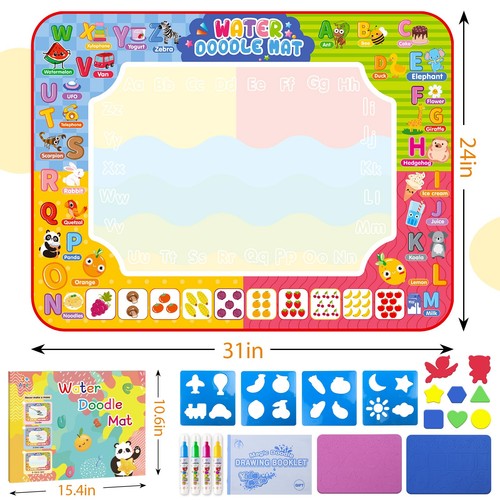 Wasserkritzel Matte 32 x 24 Zoll Kinder Wassermalerei Kritzeln Zeichenmatte Spielzeug Wr... - Bild 3 von 7