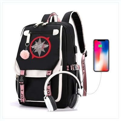 Backpack Kpop Stray Kids USB Audio Laptop Schule Rucksack