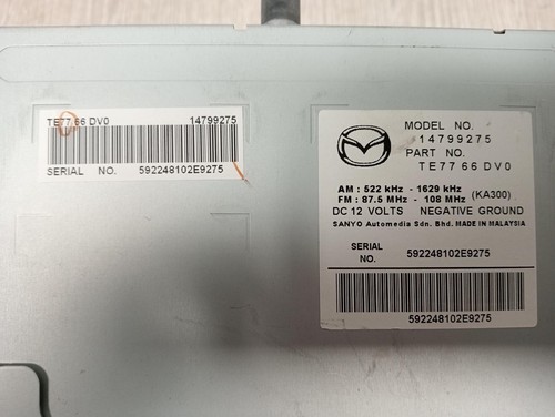 MAZDA CX9 STEREO/HEAD UNIT DISPLAY UNIT, SAT NAV TYPE (P/N TE7766DV0), 09/08-11/ - Picture 5 of 12