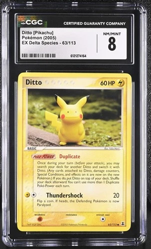 CGC 8 Ditto [Pikachu] 2005 EX Delta Species 63/113 Pokemon Card