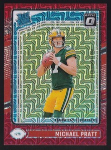 2024 Panini Donruss Optic - Rated Rookie Michael Pratt #280 Red Mojo Prizm (RC)