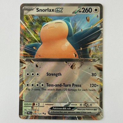 Snorlax ex 076/131 Holo Double Rare SV: Prismatic Evolutions Pokemon Near Mint