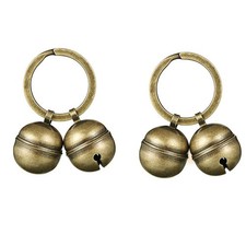 2 Strings in 4 Pieces Pet Collar Bells Brass Bells for Cat Dog Charm Bells