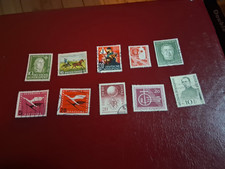 Bund Lot (5) Znaczki z lat 50. stemplowane - oryginalny obraz
