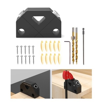 Drill Guide Jig Oblique Hole Positioner Drilling Hole Locator Woodworking Tool