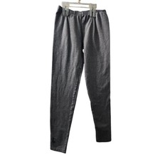 Ralph Lauren Girls Leggings Gray Pony Logo Comfy Casual Kids Size 6