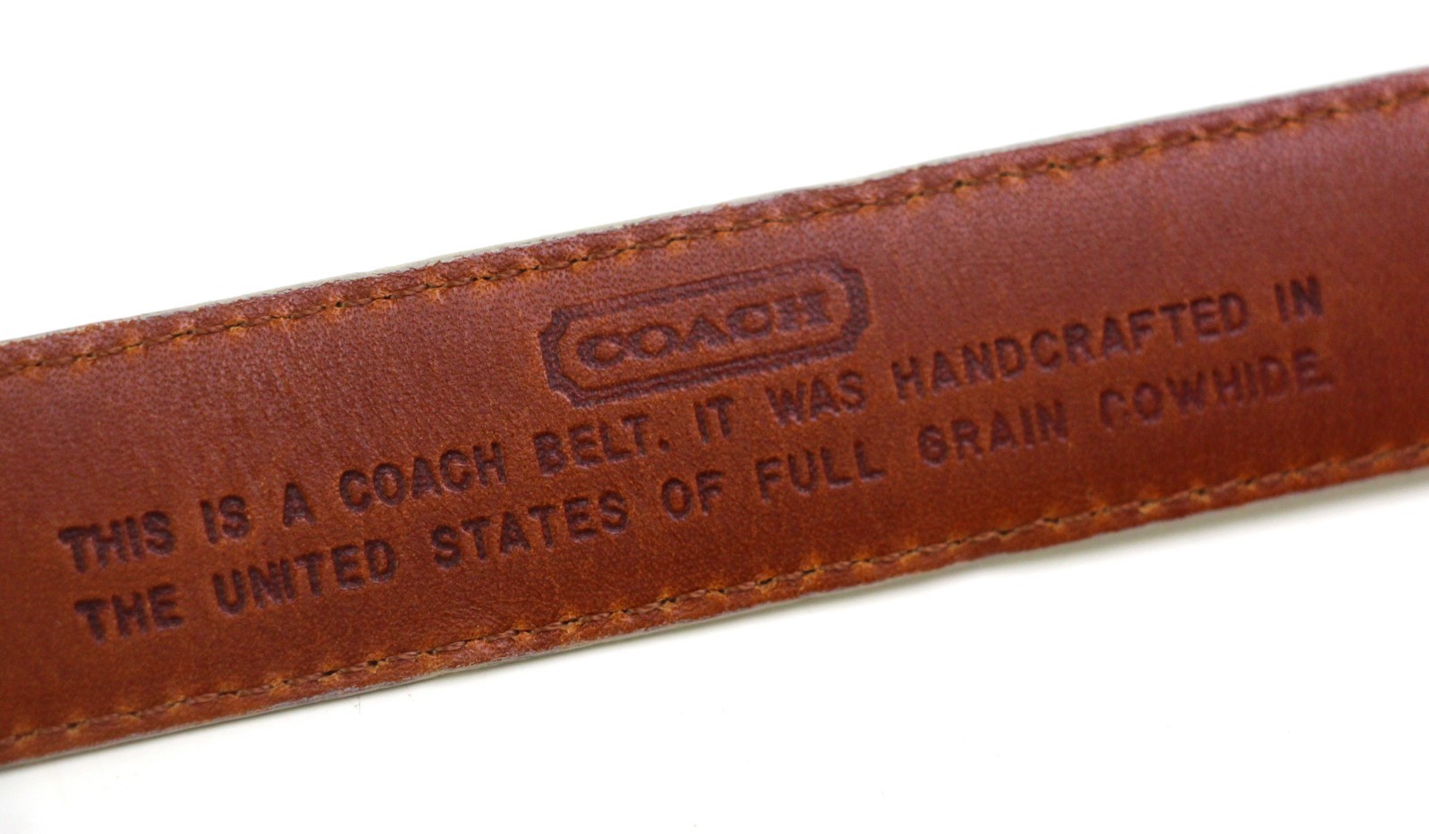 Coach BEIGE BONE REAL LEATHER 1"Wd DRESS CASUAL CLASSIC WOMEN'S BELT Sz M (A91 thumbnail 7