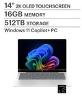 HP OmniBook 5 14" 2K OLED Touch WUXGA Copilot + PC 16GB 512GB Snapdragon X Plus