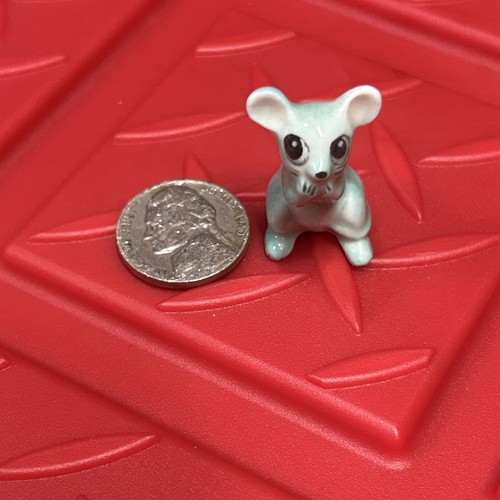 Vintage Mid Century aquablau Porzellan anthropomorphe Maus Figur 1 3/8" - Bild 11 von 12