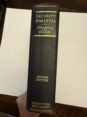 1940 Security Analysis Hardcover Book Benjamin Graham David Dodd Second Edition