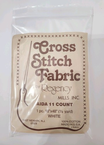 Counted Cross Stitch Fabric Aida Cloth 11 Count Vintage Regency Mills 18X48 NIP - Picture 9 of 9