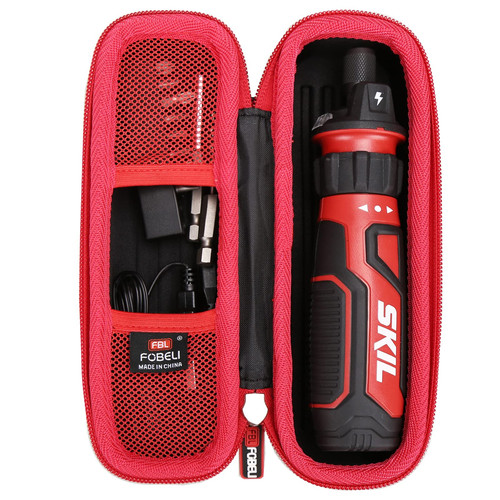 Hard Carrying Case with SKIL Rechargeable 4V Cordless Screwdriver SD561201, E...