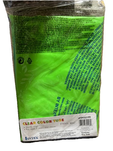 Intex The Wet Set Vinilo Verde Transparente 36 pulgadas Tubo Natación Flotador NUEVO Sellado - Imagen 2 de 2