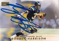 RODNEY HARRISON SIGNED AUTO'D 1998 SKYBOX PREMIUM CARD #192 SAN DIEGO CHARGERS