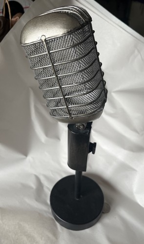 Mock Real Size Microphone Shelf Sitting Music Memorabilia 25” Tall - Picture 5 of 6