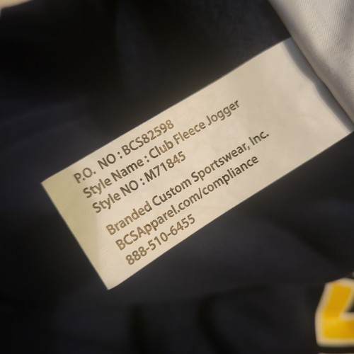 Nike Marquette Golden Eagles Club Fleece Jogger Sweatpants Mens Medium M Blue  - Picture 9 of 12