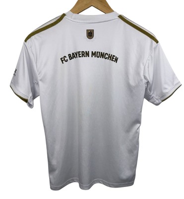 Adidas FC Bayern Munich 2022 White-Gold Soccer Jersey Youth