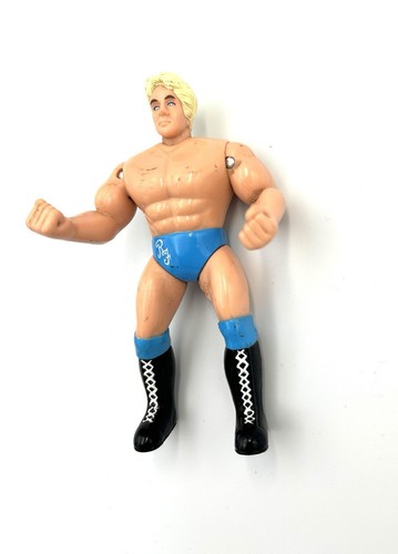 Figura de lucha libre posable auténtica WCW 1998 Ric Flair Toymakers OSFTM azul - Imagen 3 de 9
