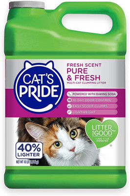 Premium Lightweight Clumping Litter: Pure & Fresh - up to 10 Days of Powerful Od