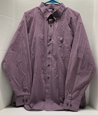 ARIAT Pro Series Stretch Marron Plaid Button Down Shirt - Men's XL  EUC  