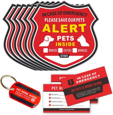 Pet Alert Stickers - in Case of Emergency Pets Rescue Stickers Static Cling