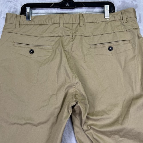 Zara Pants Men's Size 38x32 Khaki Premium Chino Trouser Slim Fit Casual Preppy - Picture 7 of 11