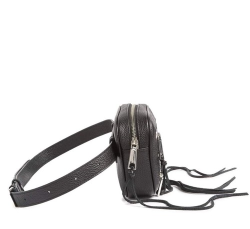 Riñonera de cuero negra Rebecca Minkoff bolso de cintura bolso de cinturón usado - Imagen 3 de 10