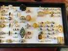 66 VTG Costume Jewelry Rings Some Gold Electroplate Crown Trifari Avon Zuni